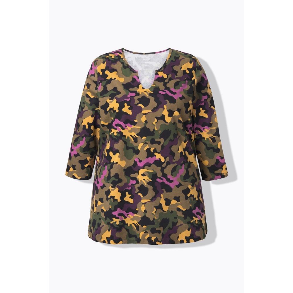 Ulla Popken Women’s Camo Print Cotton Tee Size 28/30 NWT